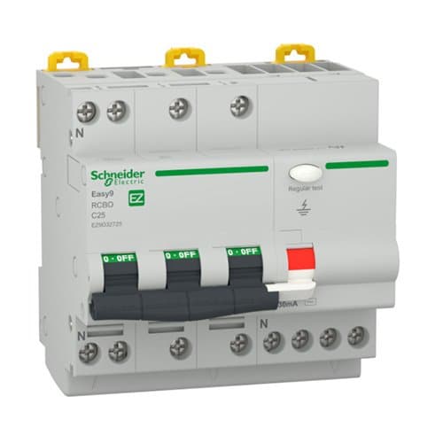 DJC EZ9D32725 Disjunctor diferențial RCBO 3P+N 25A C 30mA