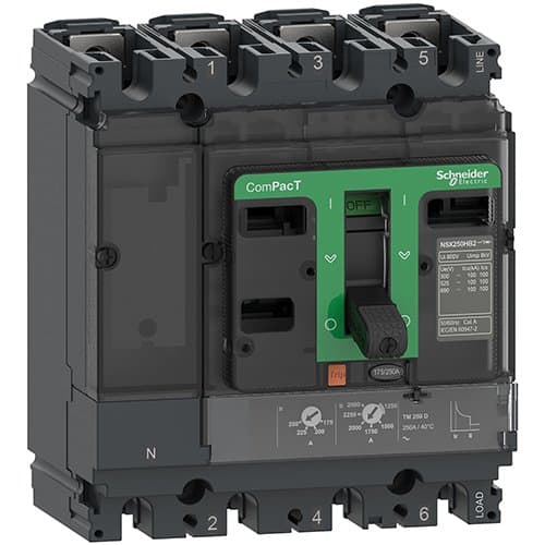 C25B4TM250 Întrerupător comp NSX250B 25KA AC 4P4D 250A TMD