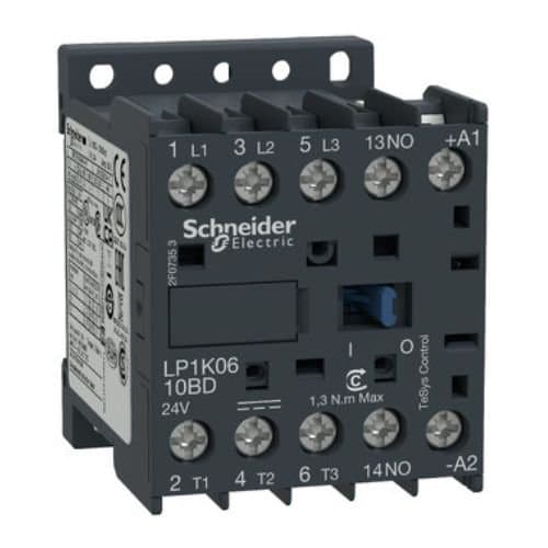 LP1K0610JD Contactor 3P 6A 1NO 12V