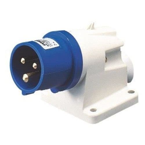 GW60415 Fișă ind fixă 90G 2P+E 32A 230V 6h Albastru IP44