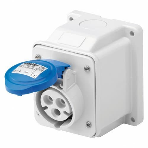GW62415 Priză ind fixă 10G 2P+E 32A 230V 6h Albastru