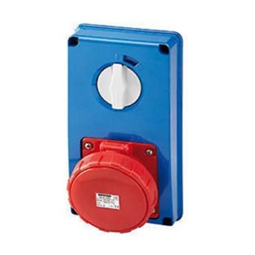 GW66320N Priză cu interbl 3P+N+T 32A 400V 6h vertical IP67