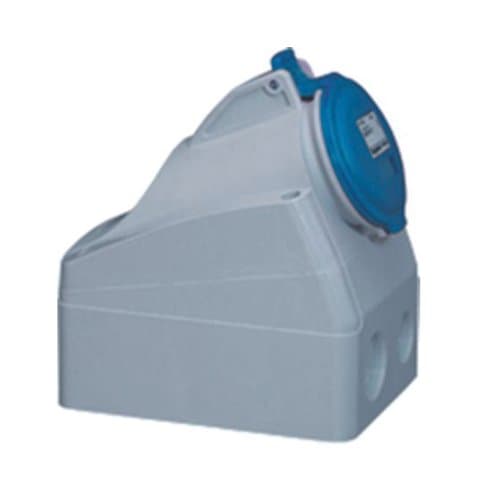555154 Priză aparentă 16A 2P+T 230V, Albastru, IP44