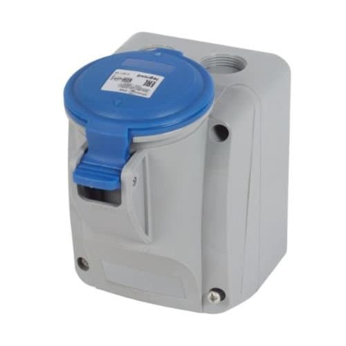 555156 Priză aparentă 16A 4P+T 230V, Albastru, IP44