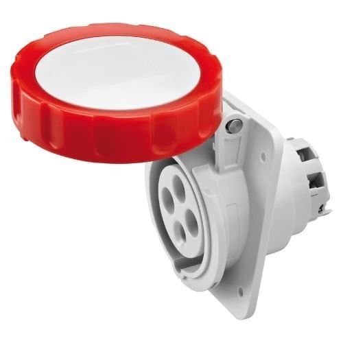 GW62242H Priză ind fixă 10G 3P+T 32A 400V 6h Roșu IP67
