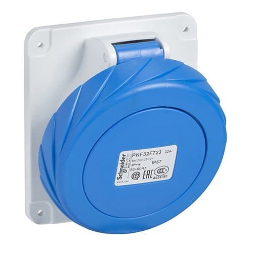 PKF16F723 Priză ind 2P+E 16A 200-250V 6h Albastru IP67