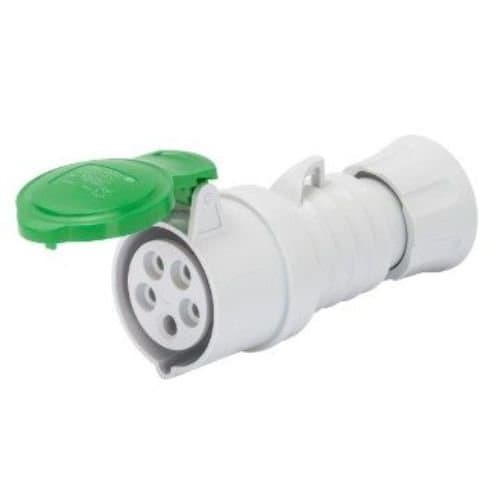 GW62722H Priză ind mob 3P+T 32A 50V 10h Verde IP44/I54