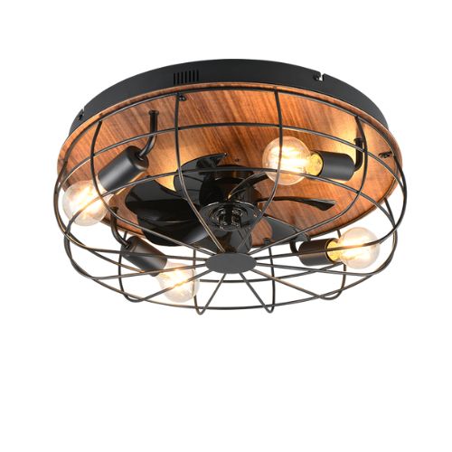 R61105032 Plaf Trondheim Ventilator 4xMax.10W E27 Negru mat