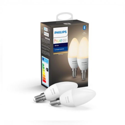 HUE Set Bec 2 x 5.5W LED White B39 E14 BT 2700K