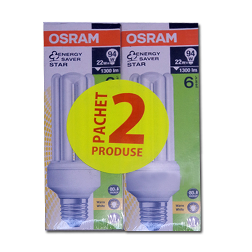 Pachet 2xDULUX Star 22W/827 WW E27 OSR