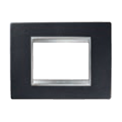 GW16203PN Rama Lux 3 module CH/Negru (piele)