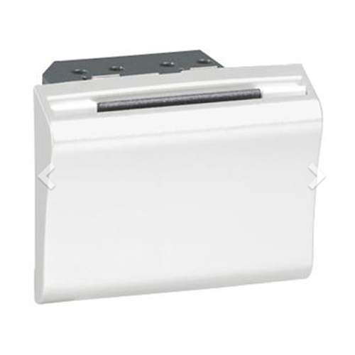 078445 Mosaic Intrerupator cu card, 2m, Alb