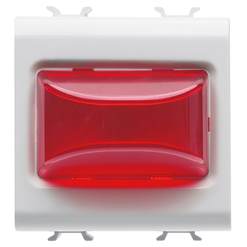 GW13633 Buton indicator LED Rosu 2 module CH/Bej Satin