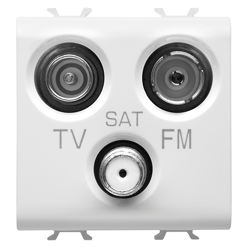 PRZ GW15382 Priza TV-SAT-FM CH/Alb Satin