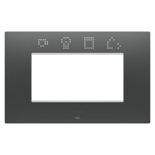 GW16004SDB Rama Ego Smart 4 module CH/Negru Satin