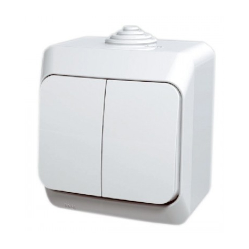 WDE000550 Cedar Plus Intrerupator dublu 16A PT IP44 Alb