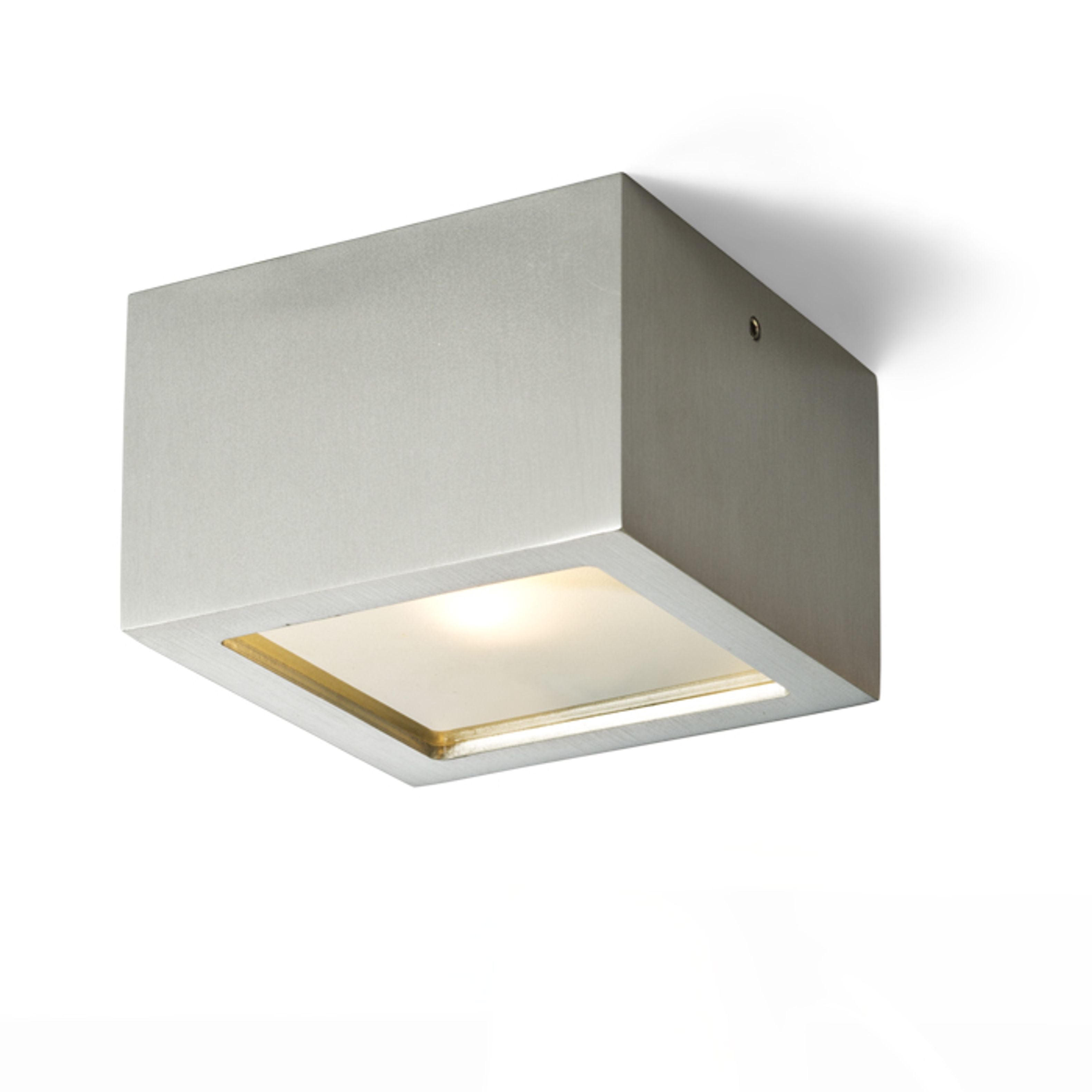 Aplica DEZA pătrată aluminiu/sticlă satinată 230V LED G9 5W IP54 - RENDL
