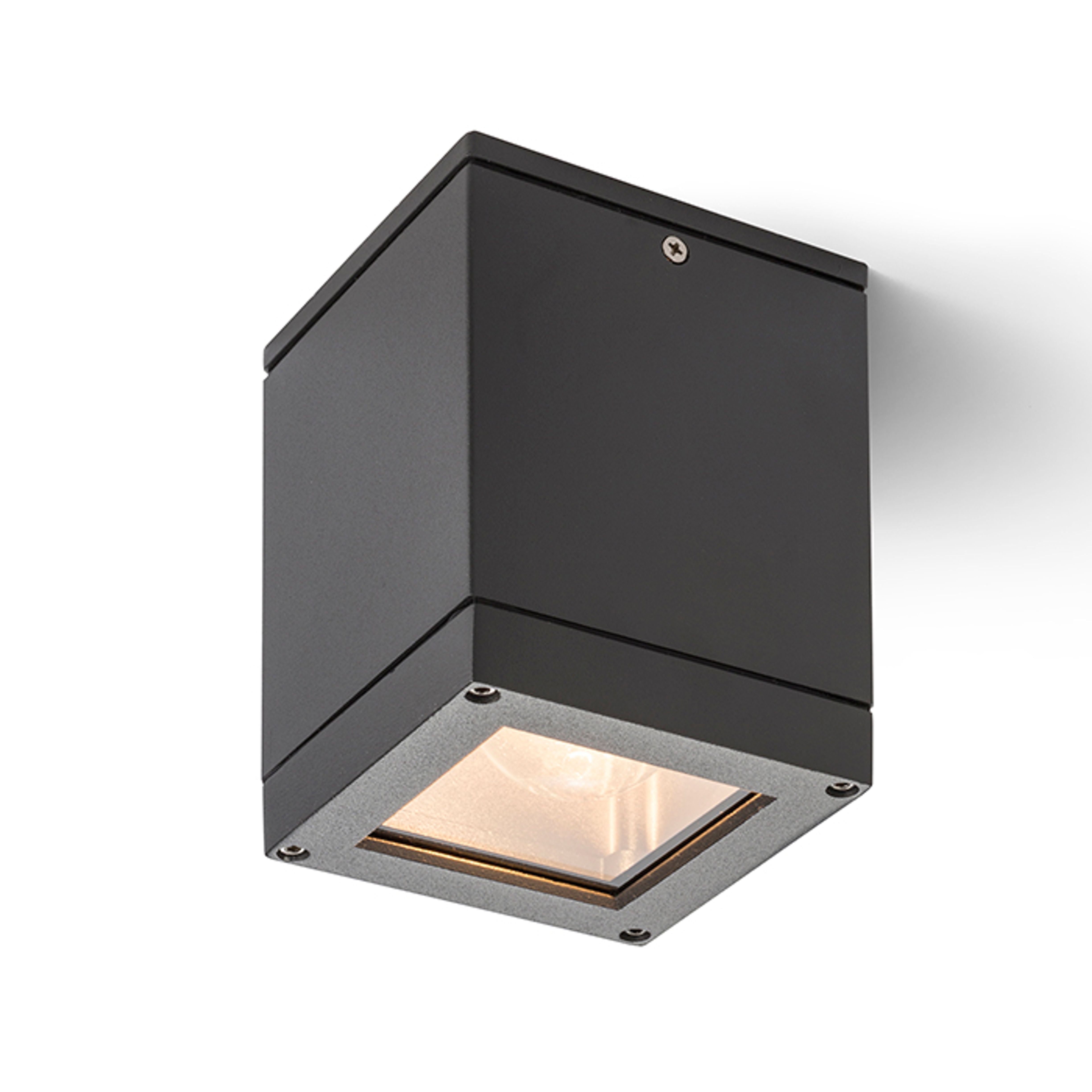 Corp de tavan Rendl Quadra M, antracit, 230V, LED E27 8W, IP54 - RENDL