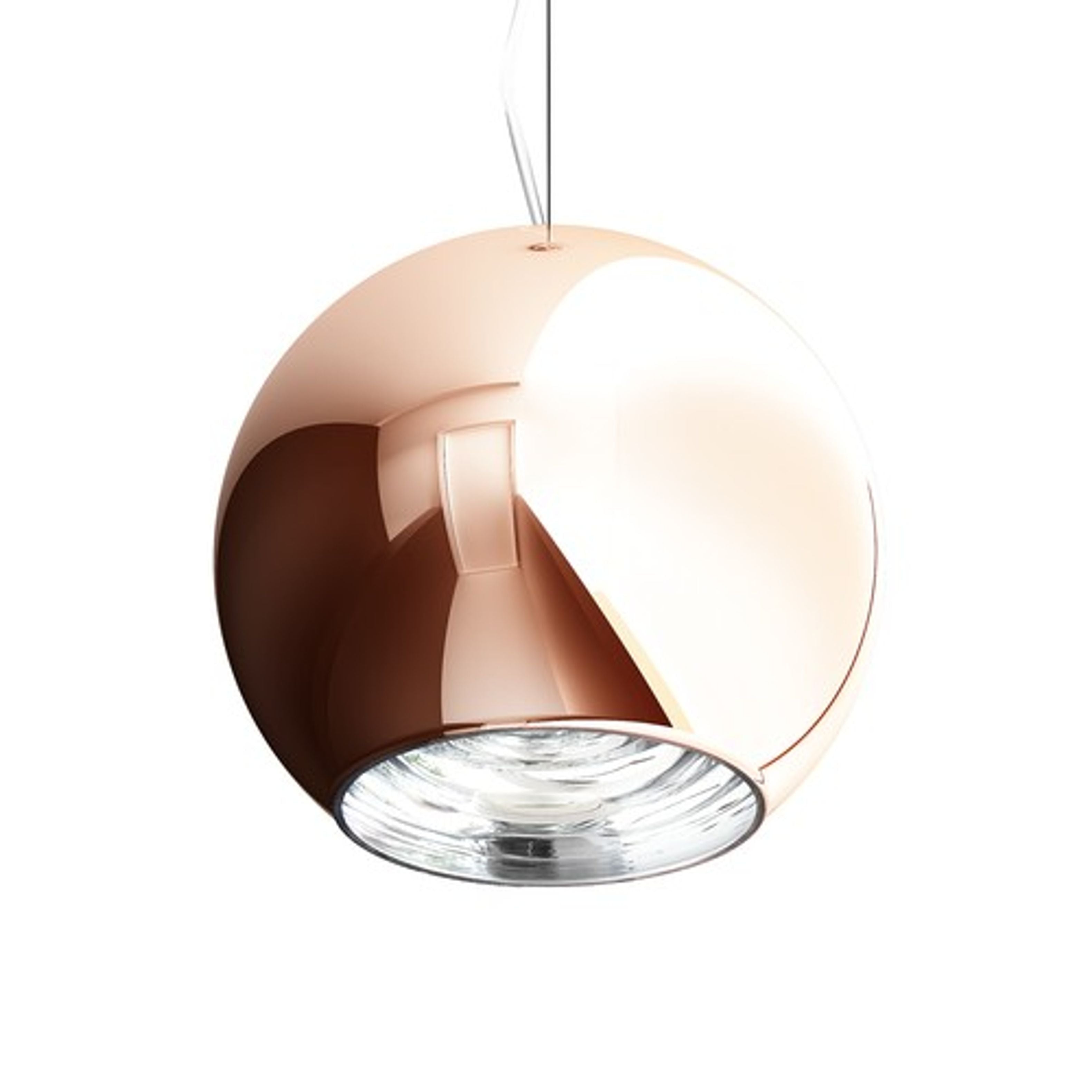 Suspensie BEAU MONDE 25, sticlă cupru, 230V, LED, E27, 15W - RENDL