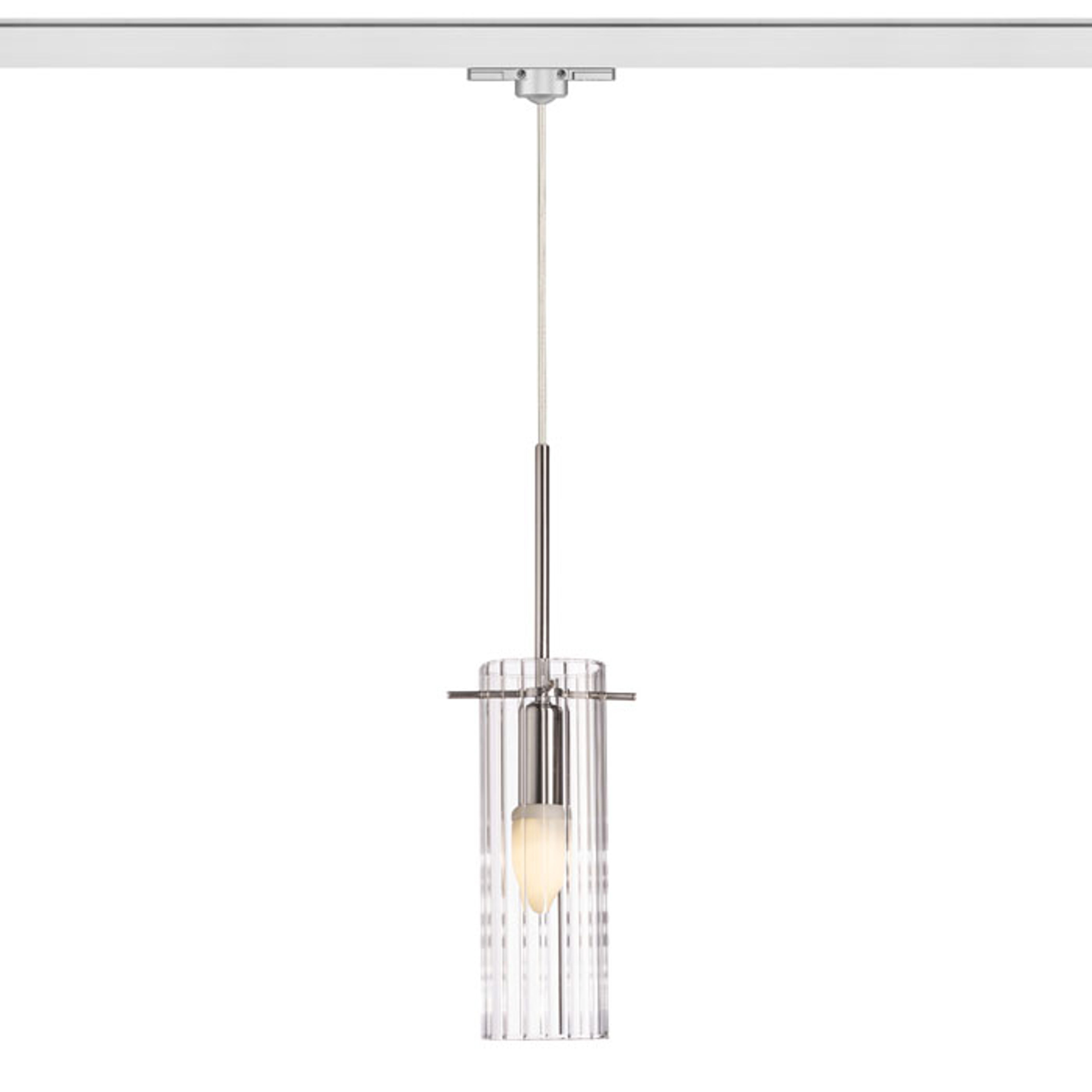 RENDL GIFT pentru șină 3 circuite, sticlă transparentă, LED E14 6W, 230V - RENDL