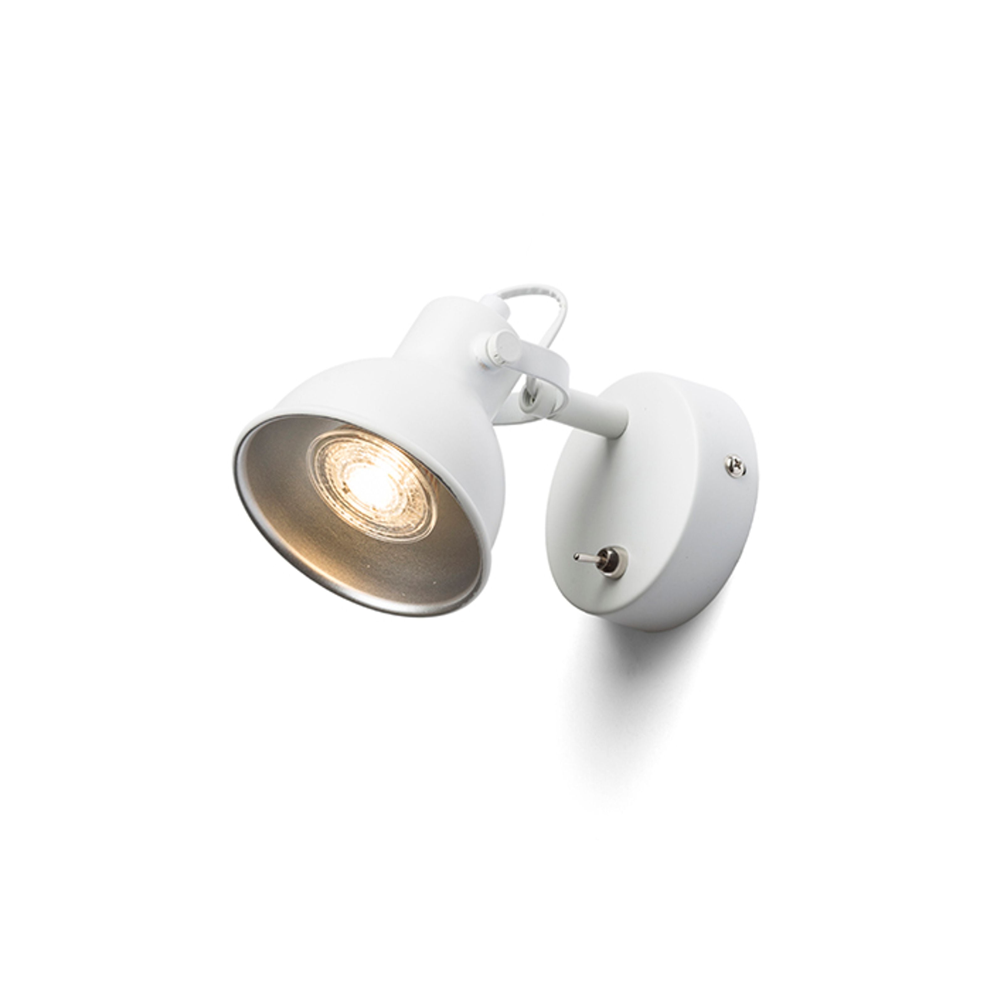 Aplica de perete Rendl Rosita I, alb/gri argintiu, LED GU10 9W, 230V - RENDL