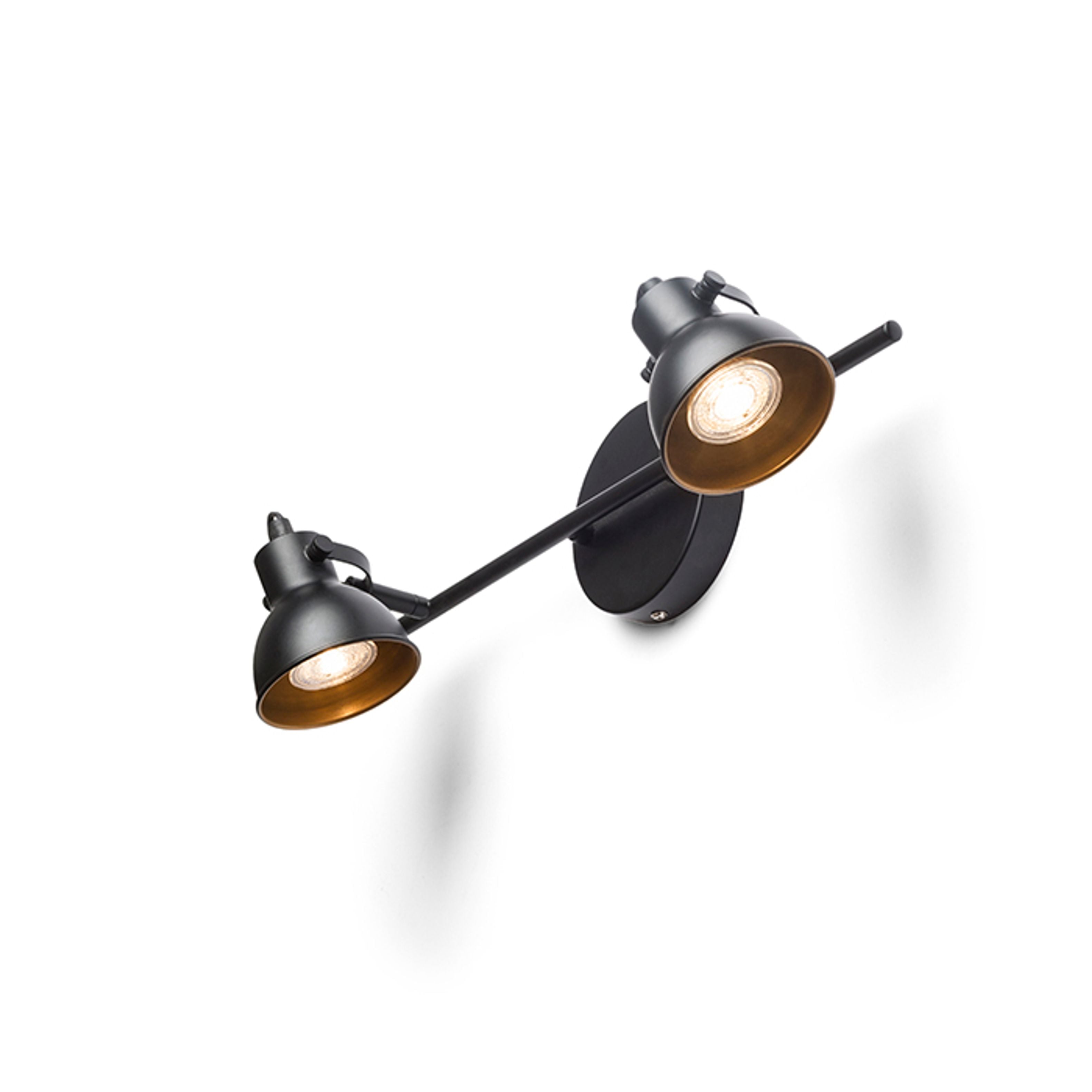 Rendl Rosita II aplică de perete alb/gri argintiu 230V LED GU10 2x9W - RENDL