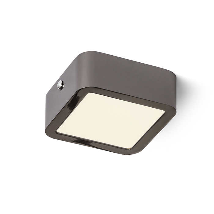 Plafonieră HUE SQ 9 negru crom 230V LED 6W 3000K - RENDL