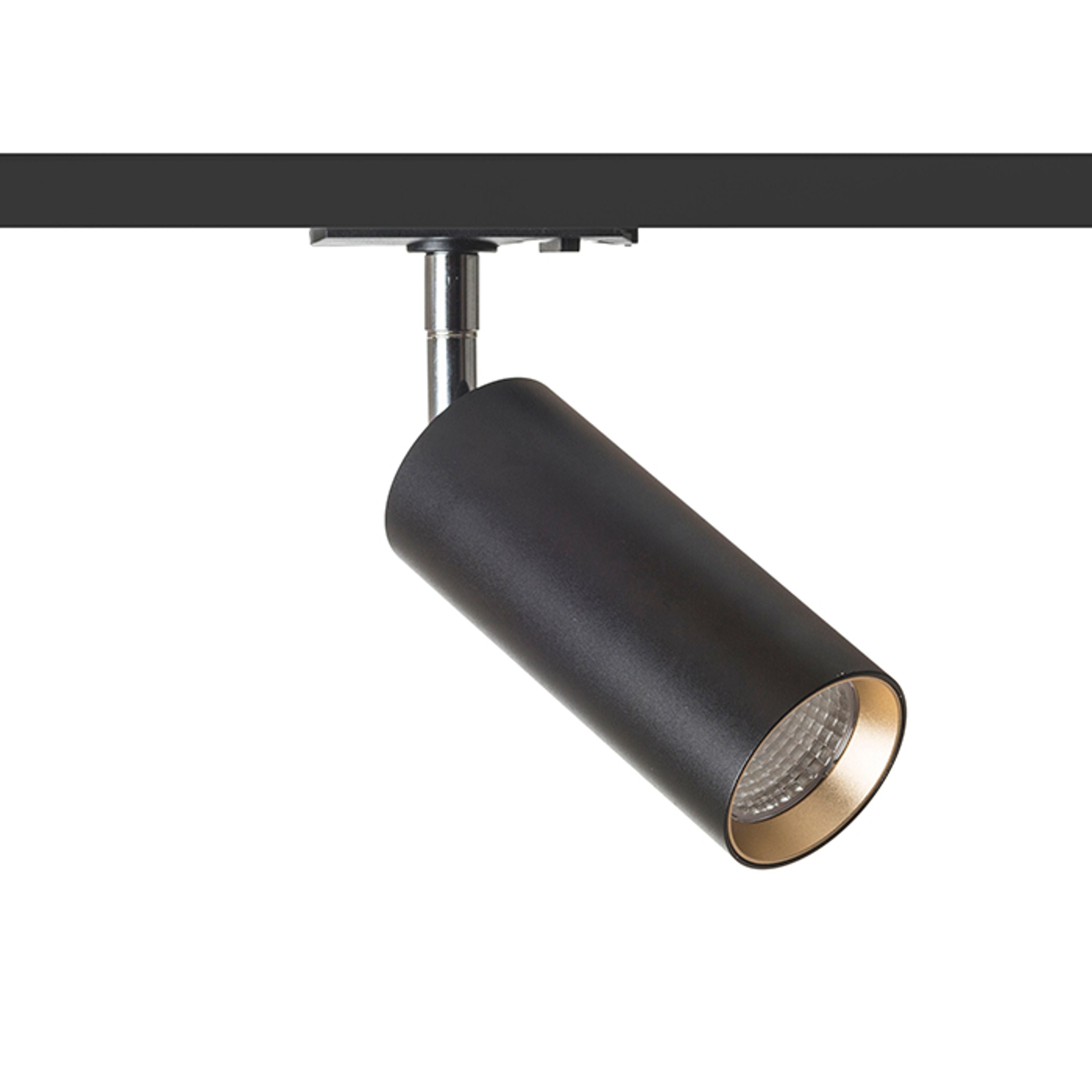 RENDL MAVRO pentru șină 1 circuit, negru/auriu, LED 12W, 3000K, 38° - RENDL