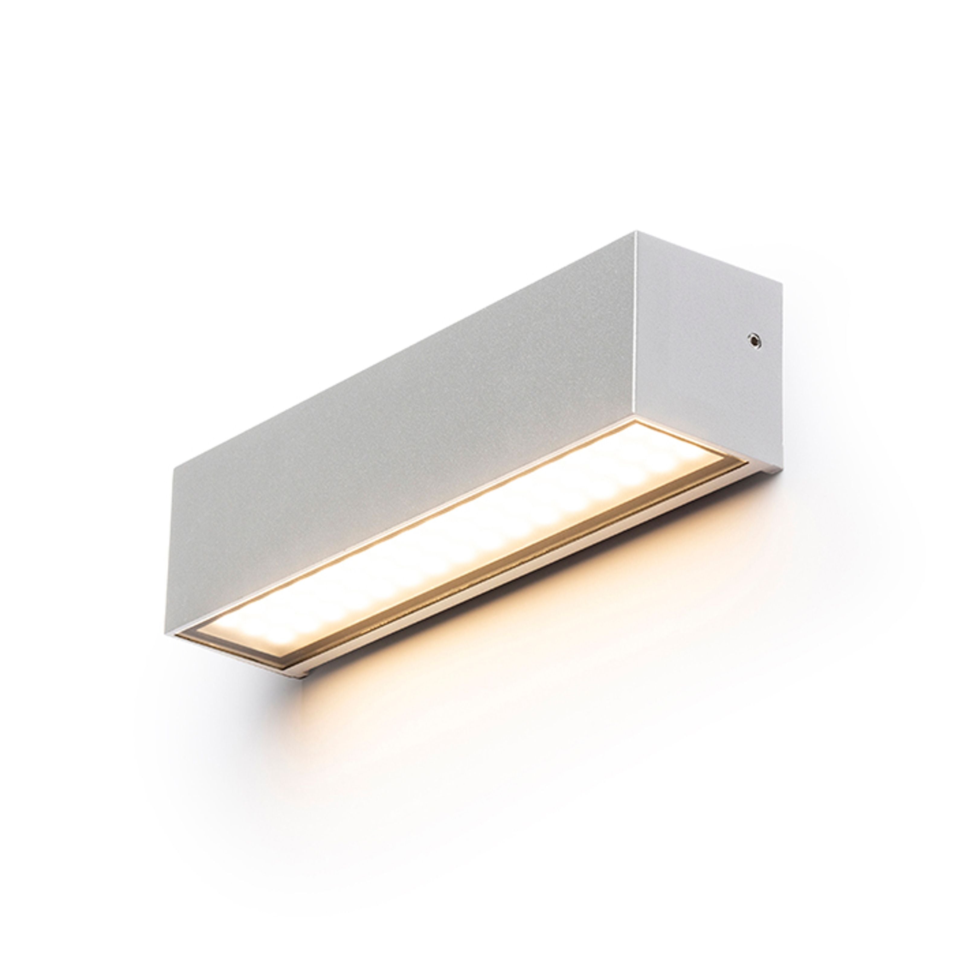 Aplica de perete Rendl Camargue, gri argintiu, sticlă satinată, LED 6W, IP65, 3000K - RENDL