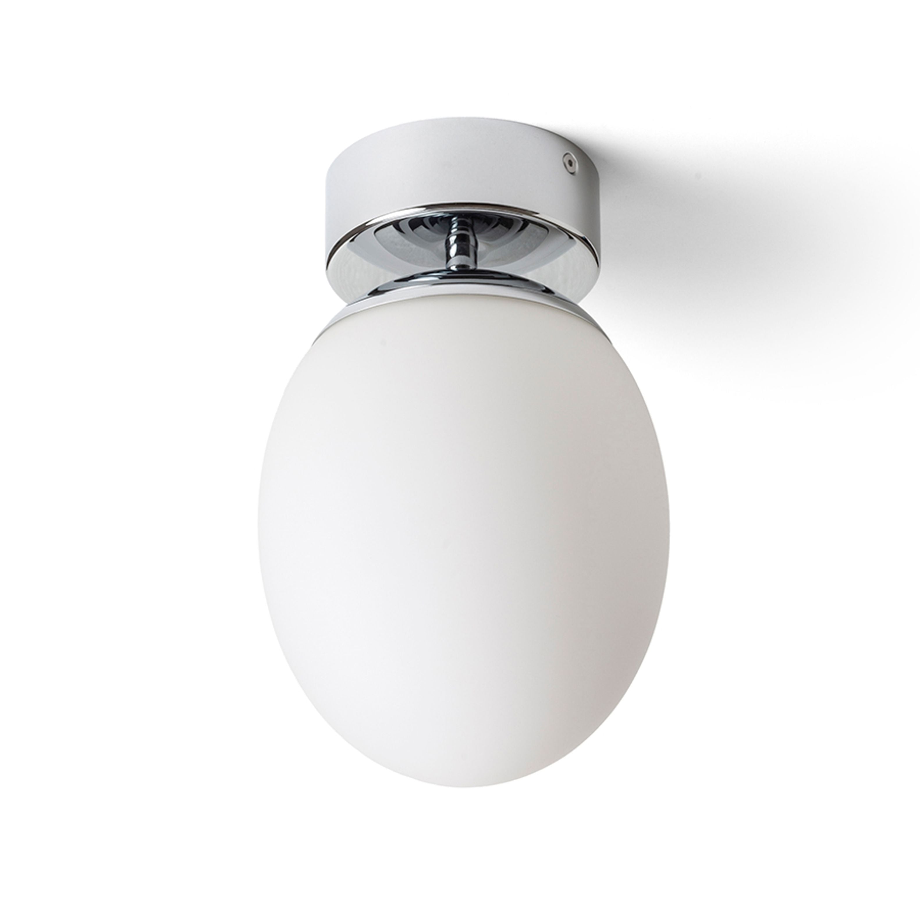 Plafonieră Meringue 16, sticlă opal/crom, E27, 15W, IP44 - RENDL
