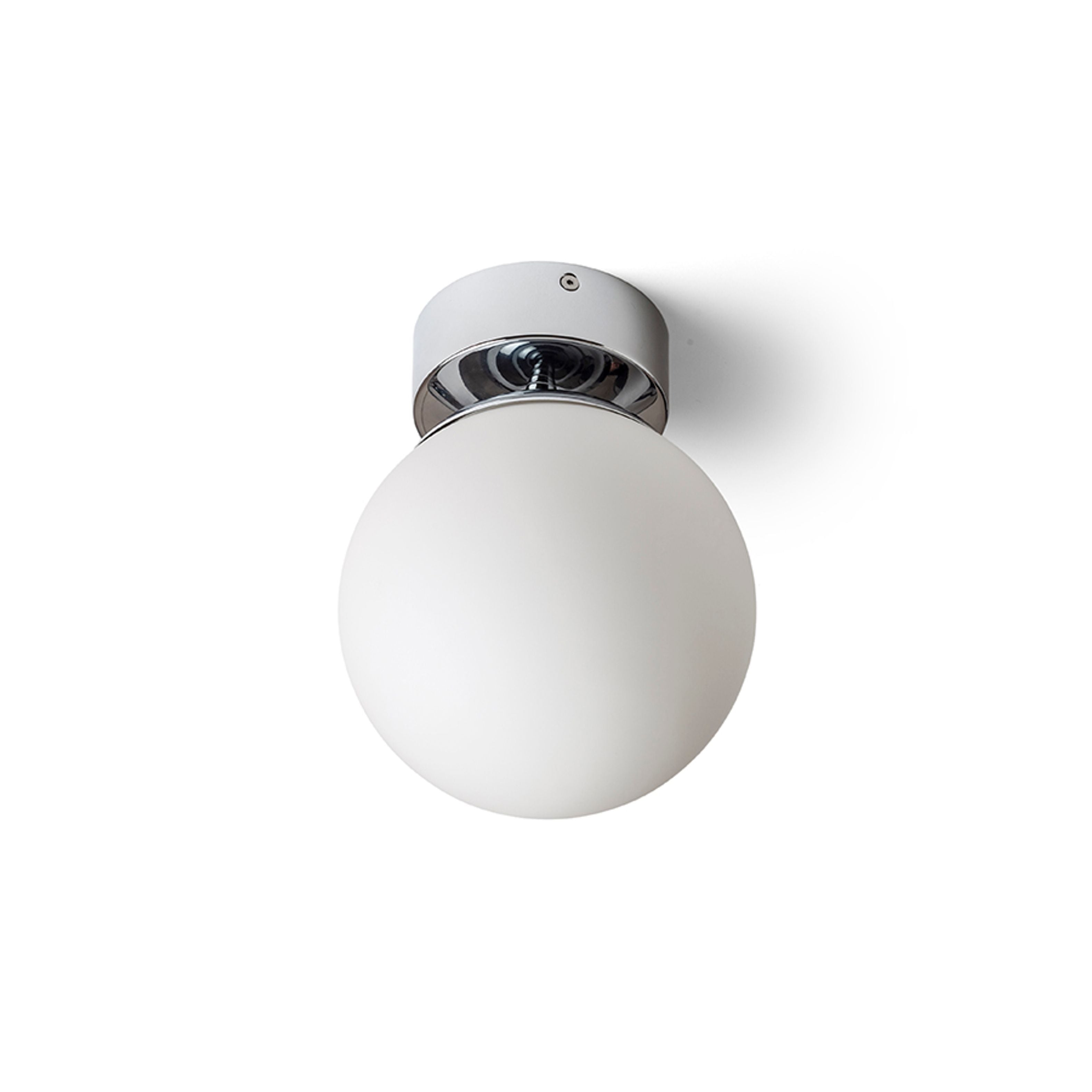 Plafonieră BOLLY 17 sticlă opal/crom, LED 11W, E27, IP44 - RENDL