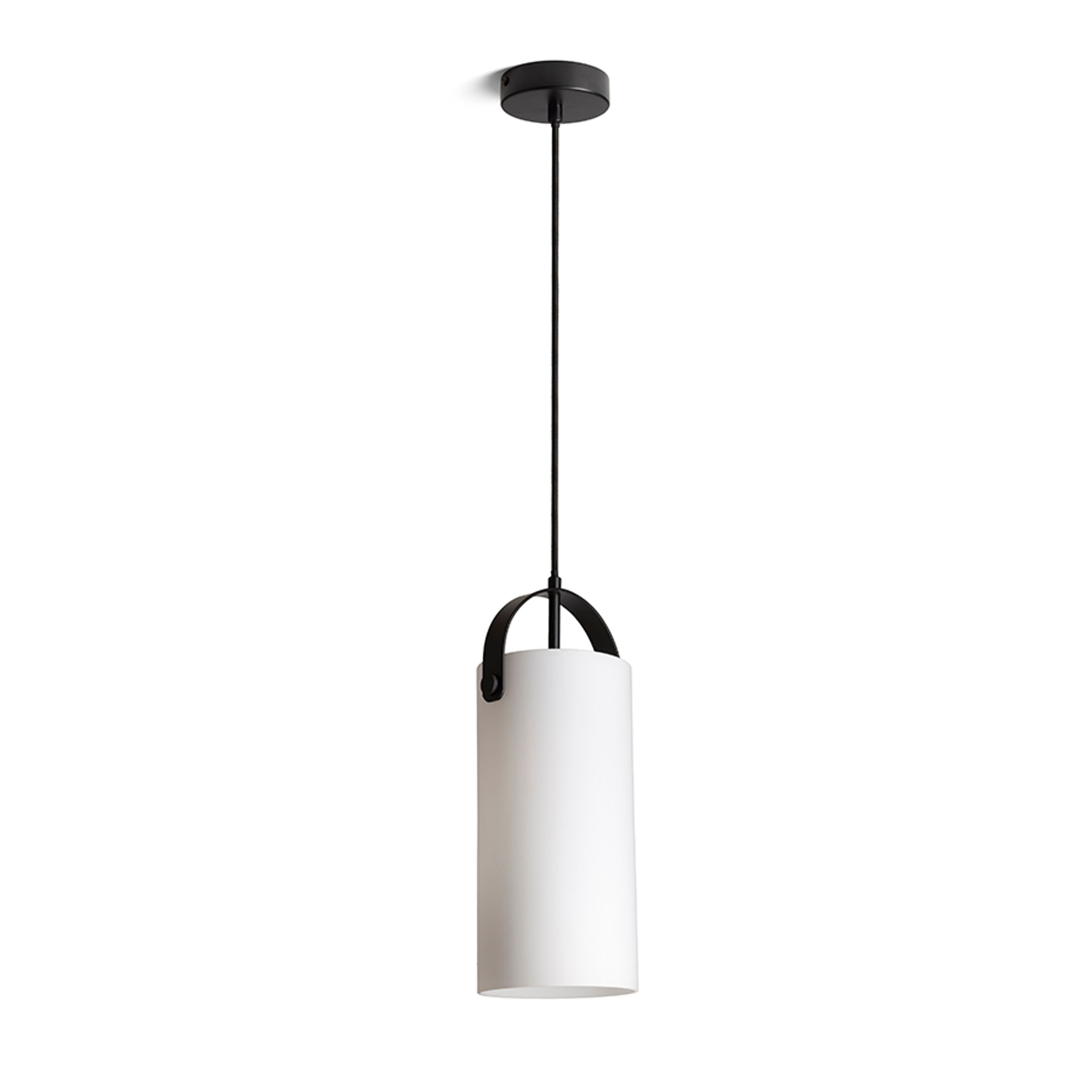 Rendl Julietta 31 suspensie sticlă opal/negru, 230V, LED, E27, 15W - RENDL
