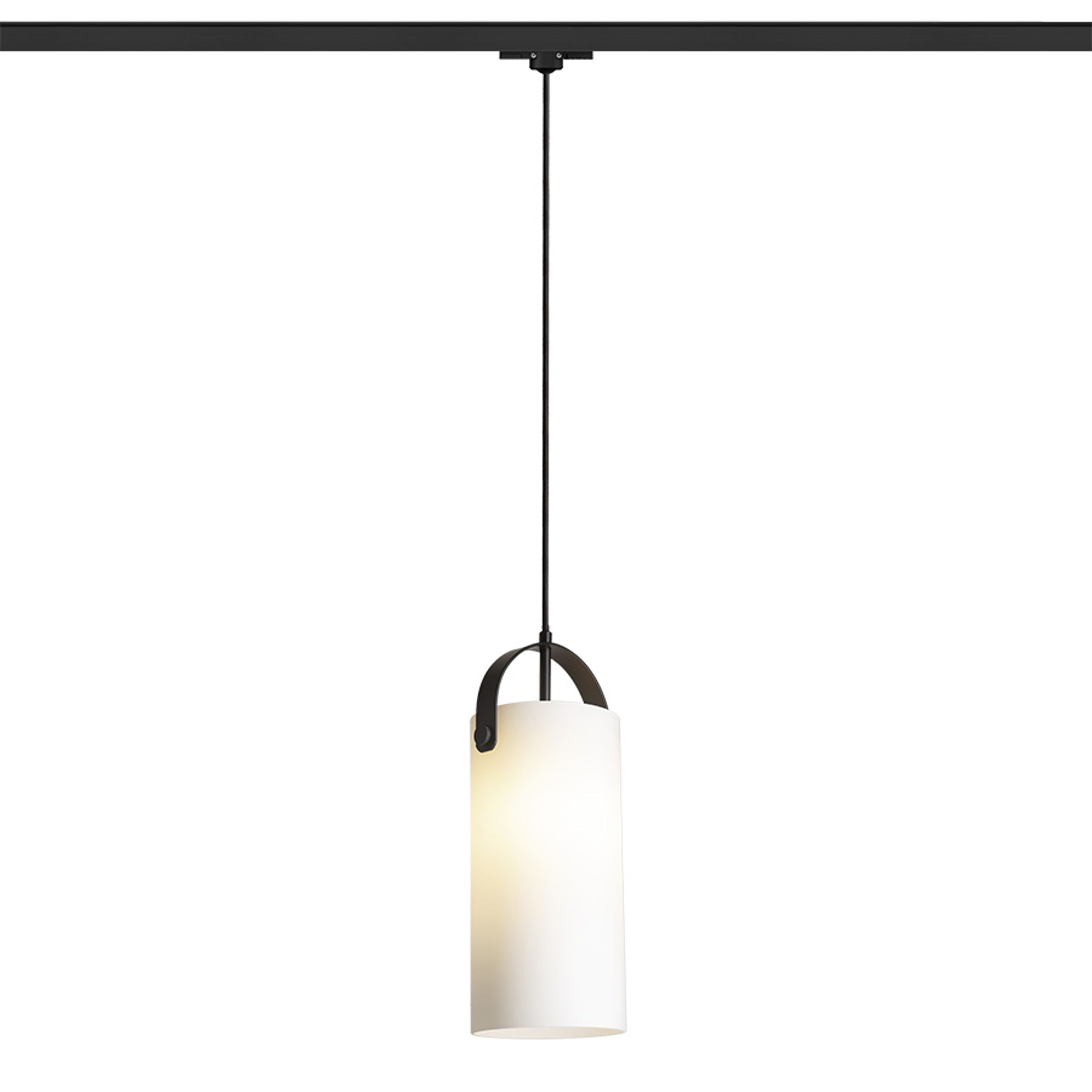 Rendl Julietta 31 pentru șină 3 circuite, sticlă opal/negru, 230V, LED, E27, 15W - RENDL