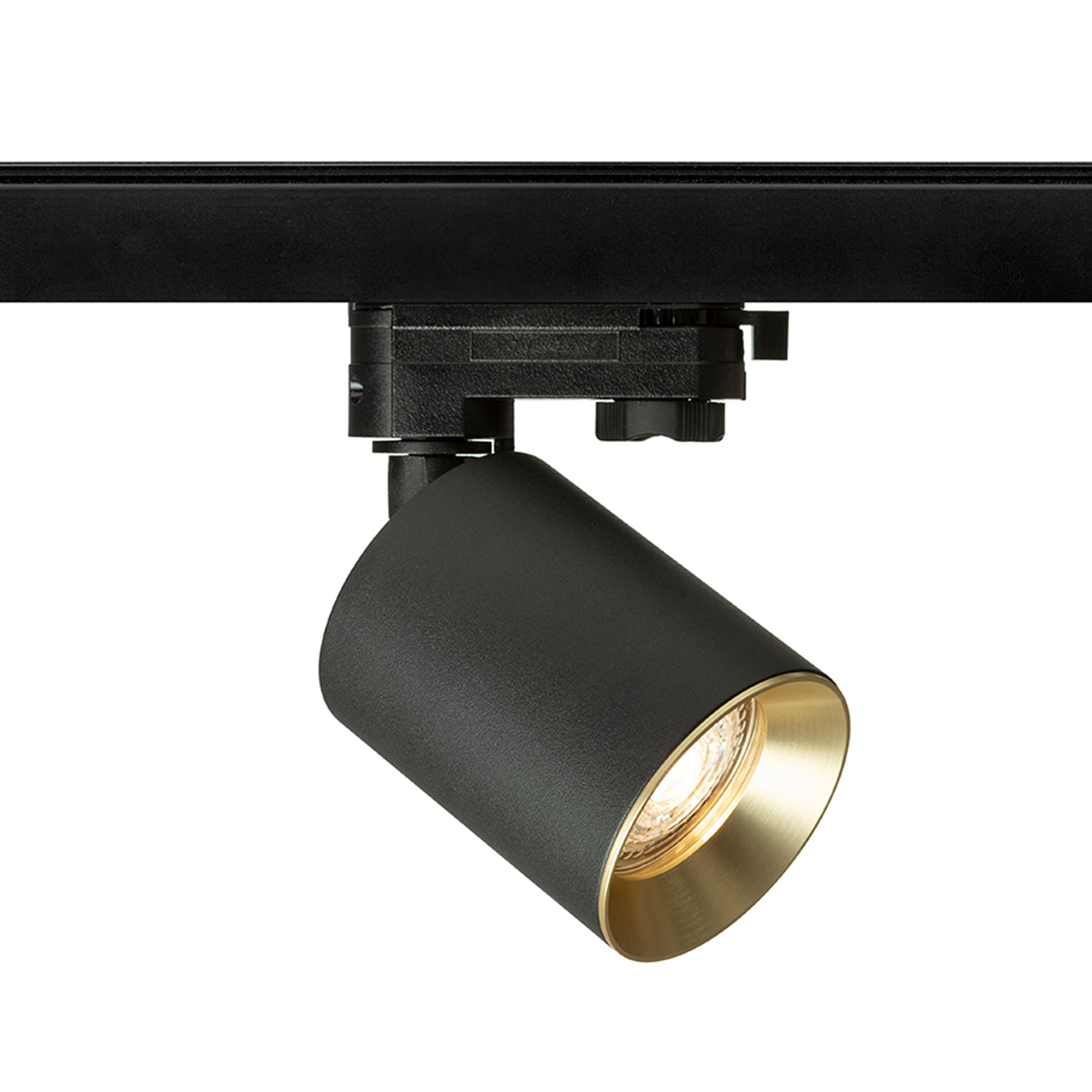 RENDL DARIO pentru șină 3 circuite, negru alamă pieptănată, 230V, LED GU10 9W - RENDL