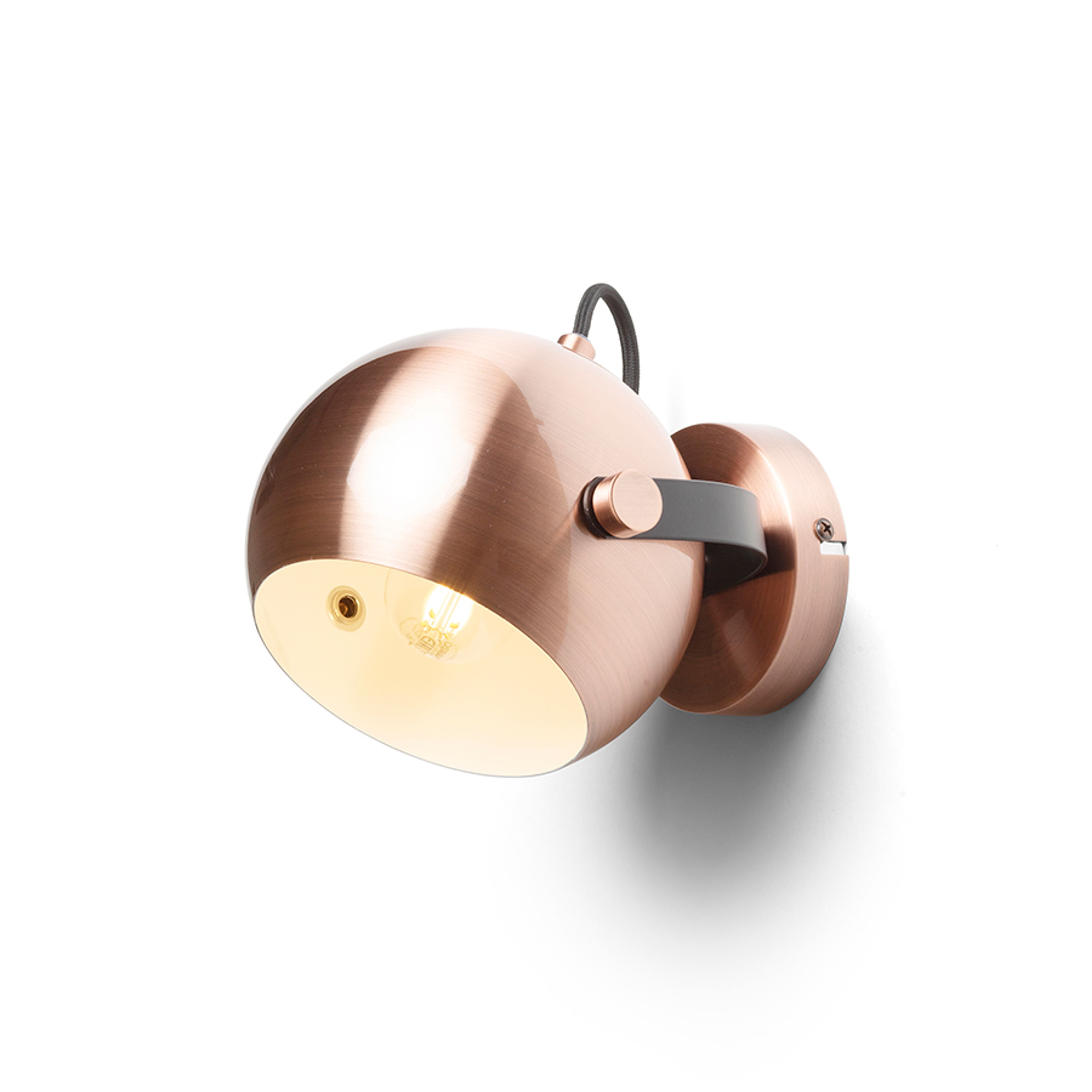 RENDL AGNETA aplicat, alamă periată/negru, 230V, LED, E27, 11W - RENDL