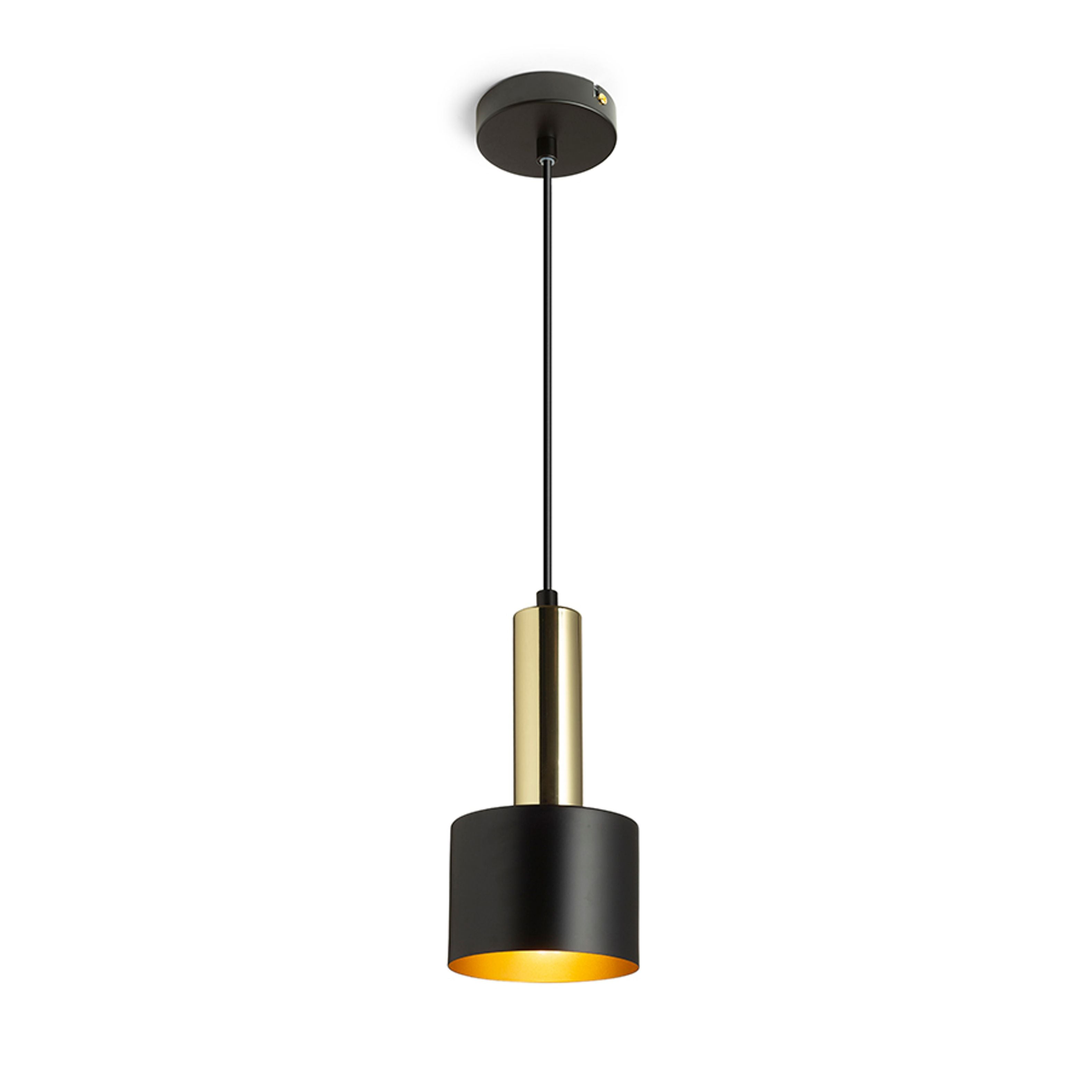 RENDL Giulia 12 suspendat negru/auriu, maro alamă, 230V, LED, E27, 11W - RENDL