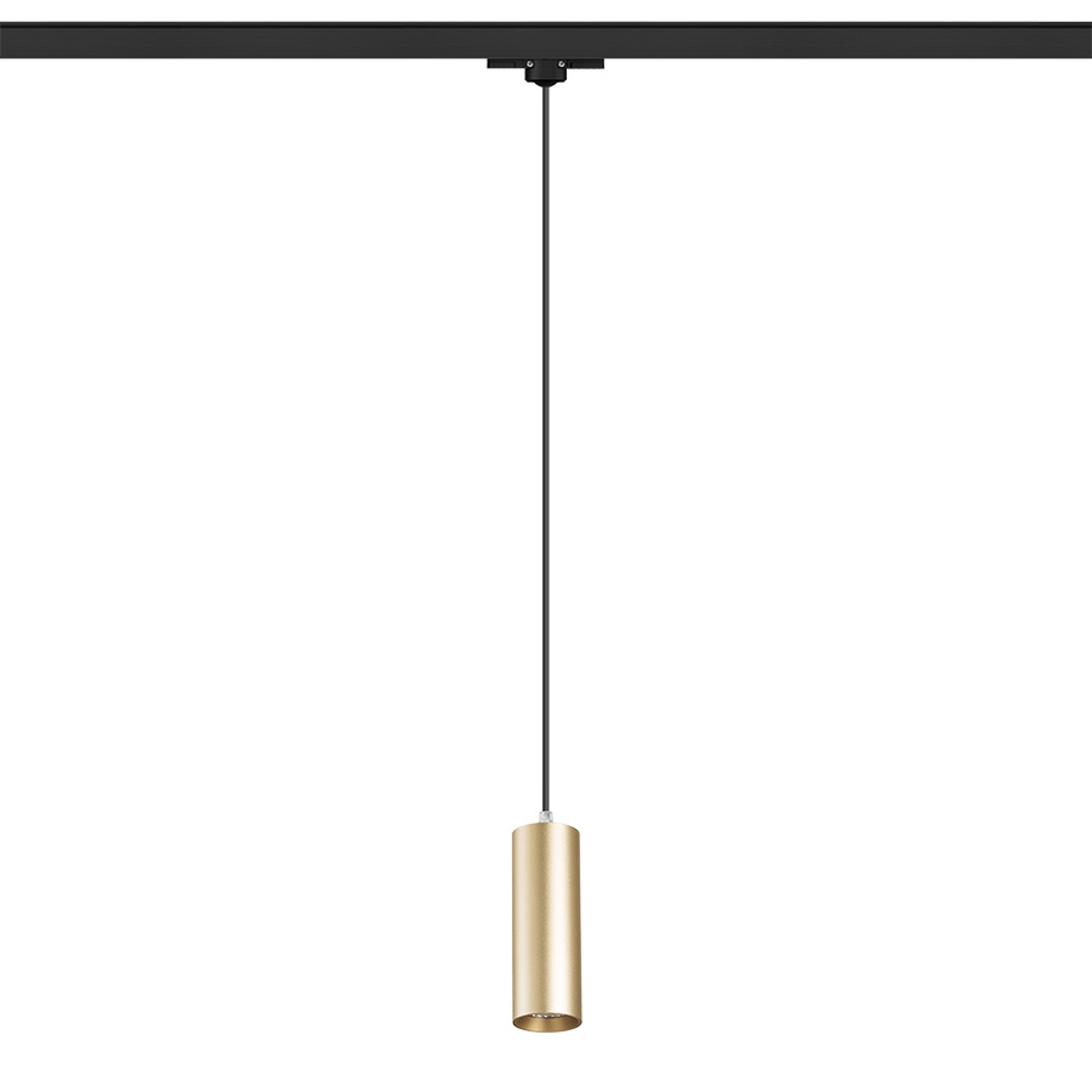 Spot suspendat Rendl Mavro pentru șină 3 circuite, negru/auriu, LED 12W, 3000K - RENDL