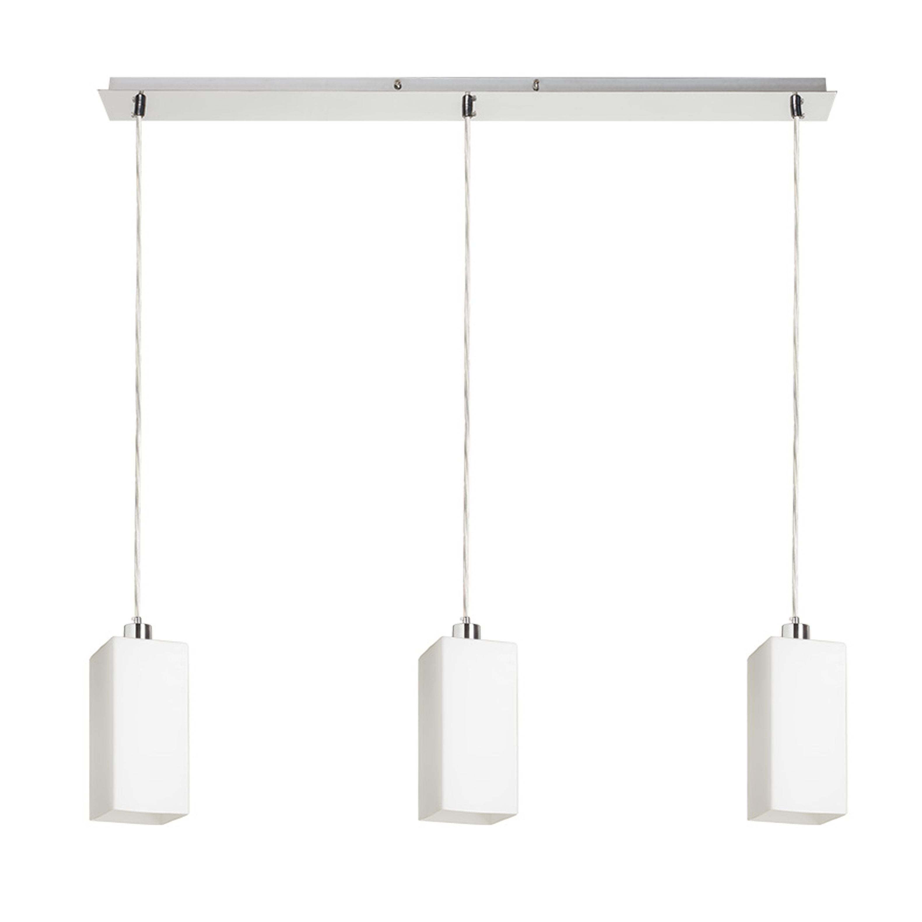 Rendl LIZ III 80 suspensie neagră sticlă/nikel mat 230V LED E27 3x15W - RENDL