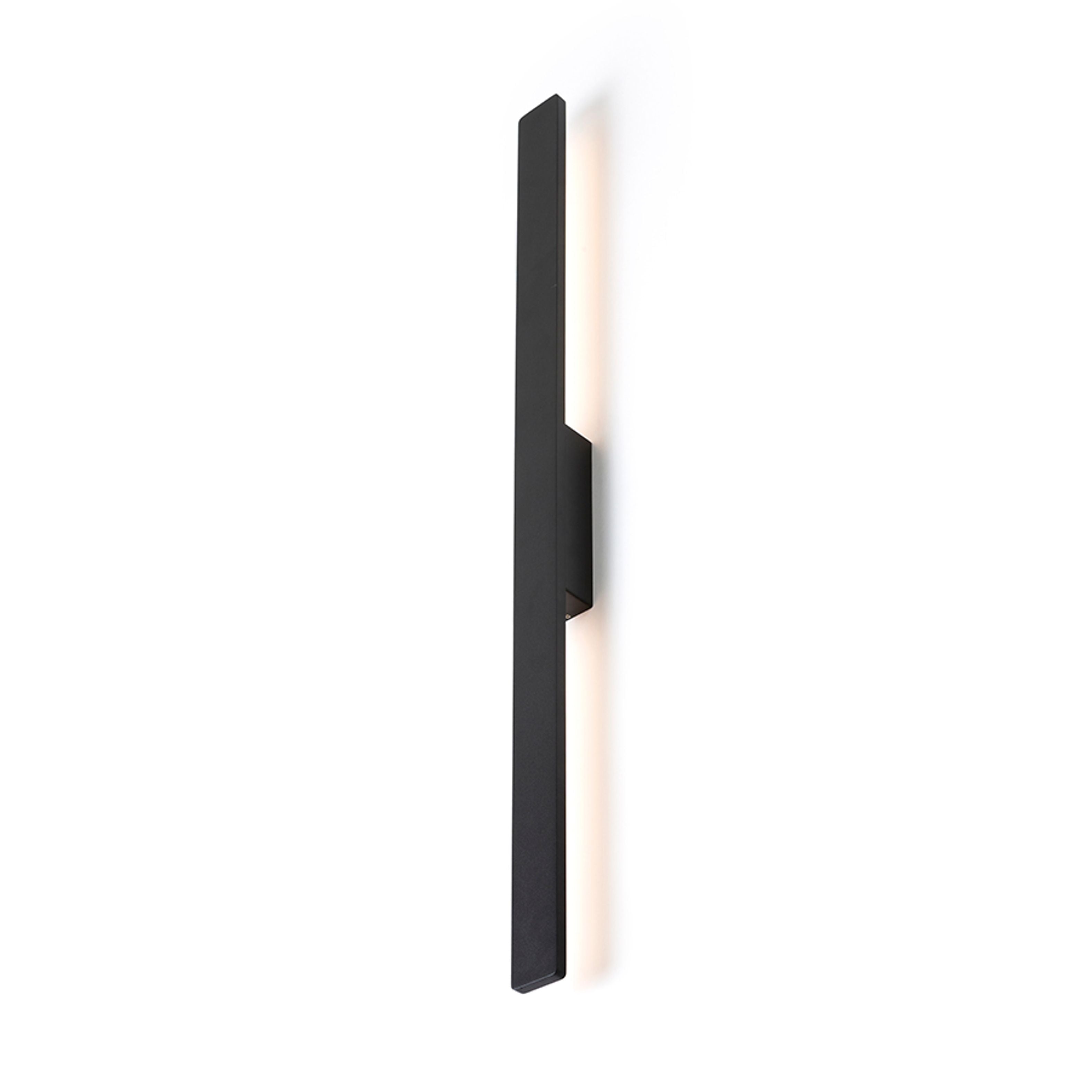 Aplica de perete BONAREA 104 negru acril satinat LED 18W IP54 3000K - RENDL
