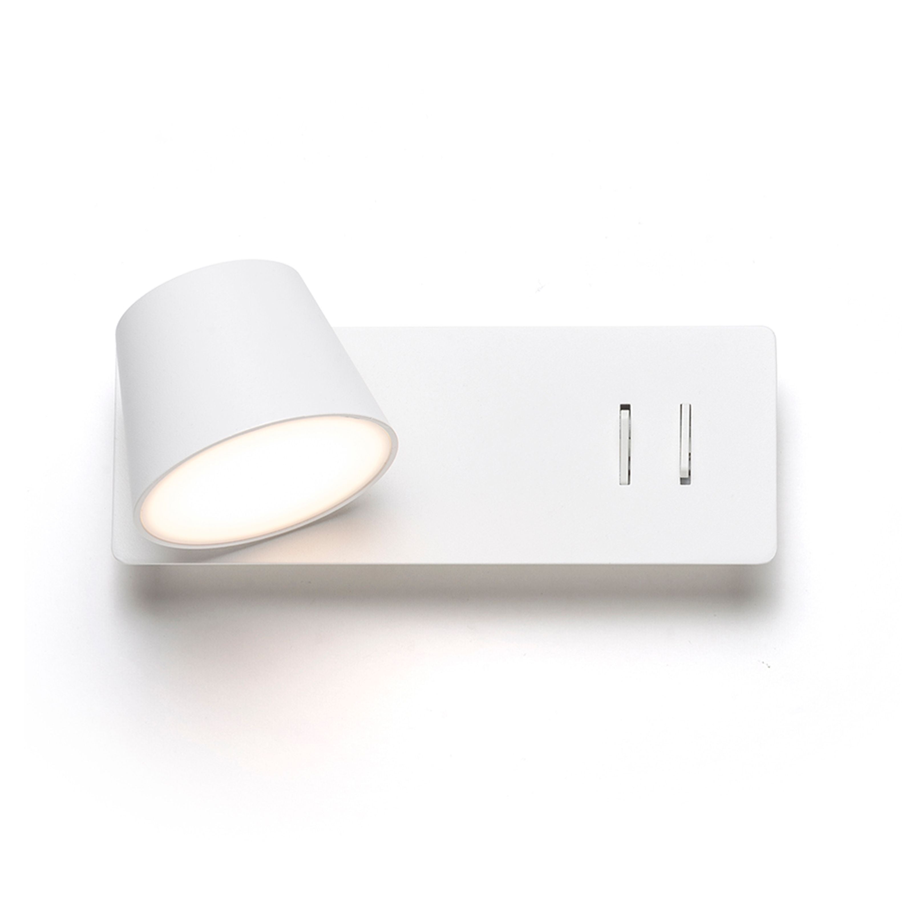 Aplica perete Rendl Amadeus, negru, LED 4+6W, 3000K, iluminare spate - RENDL